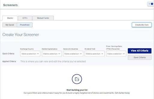rbc stock screener