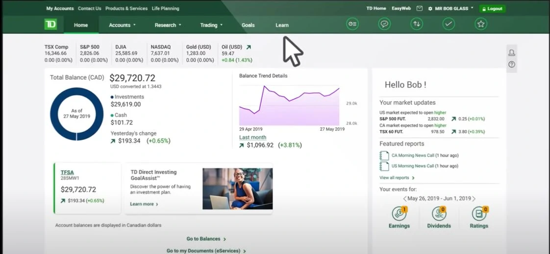 td screenshot